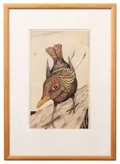 Study of a Mythical Bird by Vincent Cartwright Vickers, watercolour, sold Oct 2024
