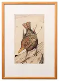 Study of a Mythical Bird by Vincent Cartwright Vickers, watercolour, sold Oct 2024