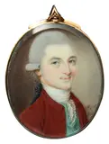 Portrait miniature of a gentleman by James Jennings, watercolour, sold Oct 2024