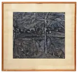 White Night in Sumy Posad by Tamara Guseva, linocut, offered Oct 2024