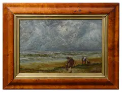 Beachcombers by William Joseph J. C. Bond, oil on board, sold Jul 2024