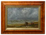 Beachcombers by William Joseph J. C. Bond, oil on board, sold Jul 2024