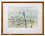 Karlskirche, Vienna by Bernhard Vogel, watercolour, sold Jul 2024