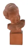 A terracotta bust of a smiling young boy c by R. Pollin., sculpture, offered Feb 2024