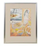 Untitled by Lawrence Mynott, watercolour and coloured, offered Nov 2023
