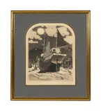Untitled by Graham Clarke, etching and aquatint, offered Nov 2023