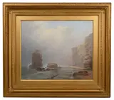 Untitled by George Blackie Sticks, oil on canvas, sold Jul 2023