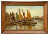 Untitled by Walter Greaves, oil on board, sold Jul 2023