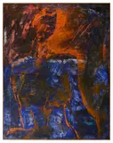 Untitled by Ken Kiff, oil on canvas, sold Jul 2023