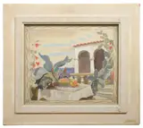 Untitled by Allan Walton, gouache, sold Jul 2023