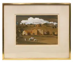 Untitled by Robin Darwin, watercolour and gouache, sold Jul 2023