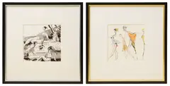 Untitled by John Scarland, ink, sold Jul 2023