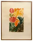 Untitled by Ken Kiff, woodcut and mono, sold Jul 2023