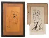 Untitled by Louis Wain, ink and pencil, sold Jul 2023