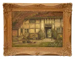 Mary Arden by Frank Moss Bennett, oil on board, sold Feb 2023
