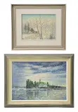 Untitled by Georg Engeström, oil on board, sold Feb 2023