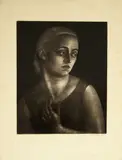 Southern Blonde by Laura Knight, pencil, sold Feb 2023