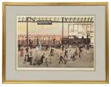 Blackpool Station by Helen Bradley, pencil, sold Feb 2023