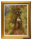 The Artists in the Garden by Mariquita Jenny Moberly, watercolour, sold Nov 2022