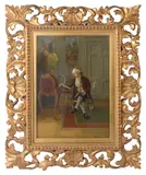The Reader by William Anstey Dolland, oil on panel, offered Nov 2022