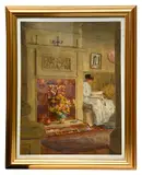 Young Woman Reading by Mariquita Jenny Moberly, watercolour and pencil, offered Nov 2022