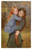 Portrait of Two Girls by Mariquita Jenny Moberly, watercolour and pencil, sold Nov 2022