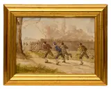 The Paper Chase by Mariquita Jenny Moberly, 1875, watercolour and pencil, offered Nov 2022