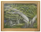 Woodland Glade by Charles Chaplin, pastel, offered Nov 2022