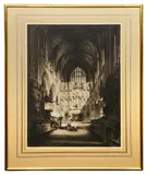 The Great Screen, Winchester Cathedral by Albany E. Howarth, etching, offered Nov 2022