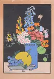 Flowers + Fruit by Hall Thorpe, pencil, sold Nov 2022