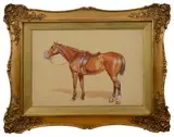 Study of a Chestnut Horse by Frank Paton, 1890, watercolour, sold May 2022