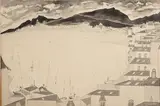 A coastal scene by John Preston Goddard, ink and wash on paper, offered Feb 2022