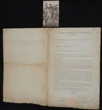 Page with pen and ink signature by NapolŽon Bonaparte, 1803, ink, sold Feb 2022