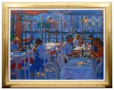 Venetian restaurant by John Mackie, oil on canvas, sold Jun 2021