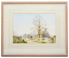 Compton, Sommerset by Frank Egginton, watercolour, sold Jun 2021
