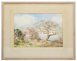 Beech trees by Frank Egginton, watercolour, sold Jun 2021
