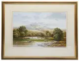 Scottish Loch by Wendy Reeves, watercolour, sold Jun 2021