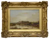 Untitled by James Baker Pyne, oil on board, offered Feb 2021