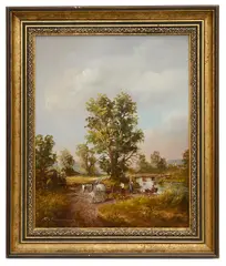 Untitled by Hans Baumann, 1984, oil on board, offered Feb 2021