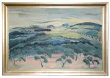 Landscape with trees by Marei Wetzel-Schubert, oil on canvas, offered Nov 2020