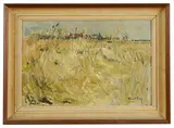 Cornfield by Robert King, oil on board, offered Nov 2020