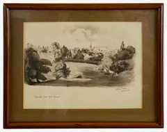 View from Causton Road, Highgate by Hanslip Fletcher, pencil and watercolour, offered Nov 2020