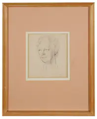 Portrait of a woman by William Dennis Dring, 1928, pencil, offered Jun 2020
