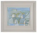 Pale Atlantic Landscape by Padraig Macmiadhachain R.W.A, oil on canvas, offered Jun 2020