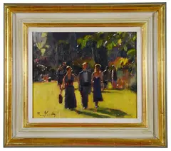 Midi, Maxi, Glyndebourne by Bruce Yardley, oil on canvas, offered Jun 2020