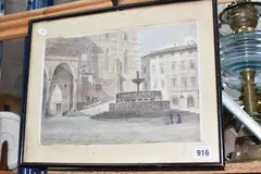 Perugia by George Samuel Elgood, 1883, watercolour on paper, sold Jan 2026