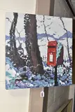 Snowy post box by Timmy Mallett, print, sold Jan 2026