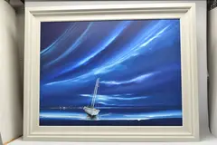 Midnight blue sky by Jonathan Shaw, oil on board, sold Dec 2025
