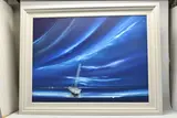 Midnight blue sky by Jonathan Shaw, oil on board, sold Dec 2025