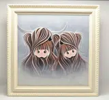 Moo by Jennifer Hogwood, print on board, sold Dec 2025